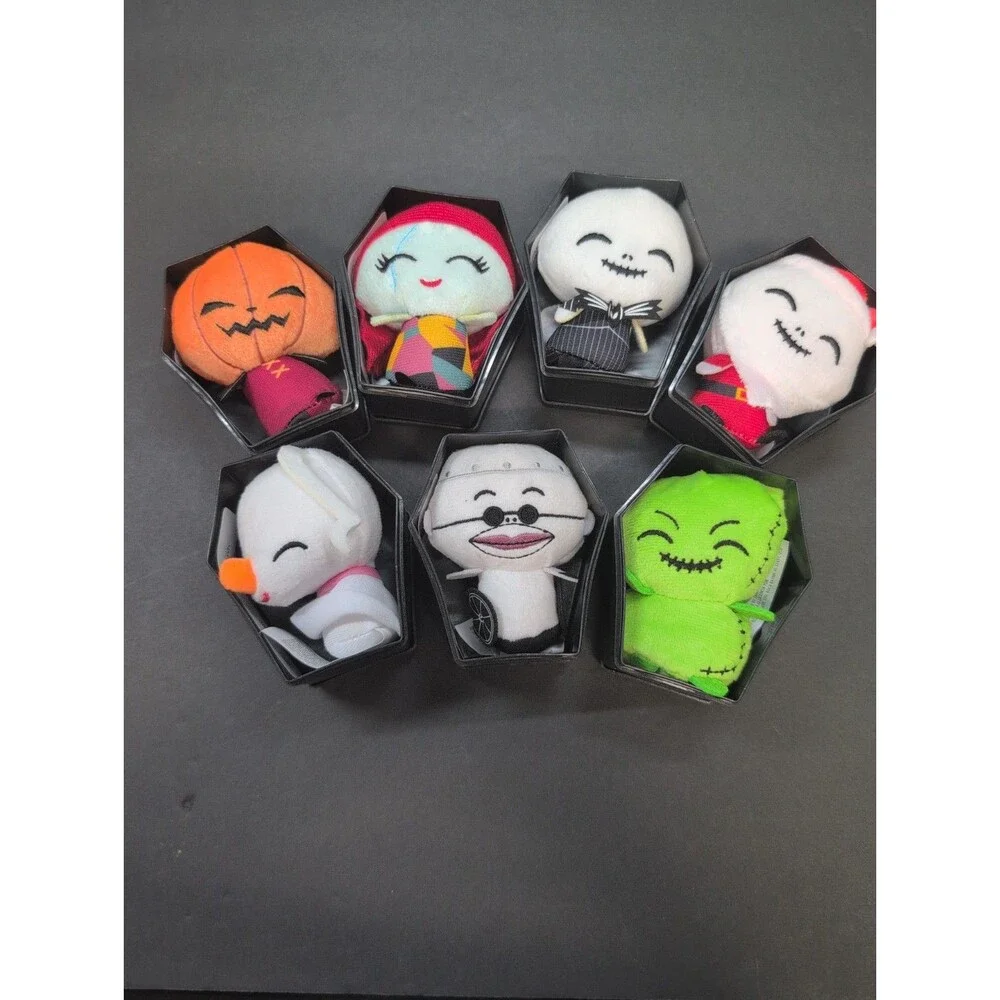 The Nightmare Before Christmas Disney Plush, Blind Coffin Boxes Open Set of 7
